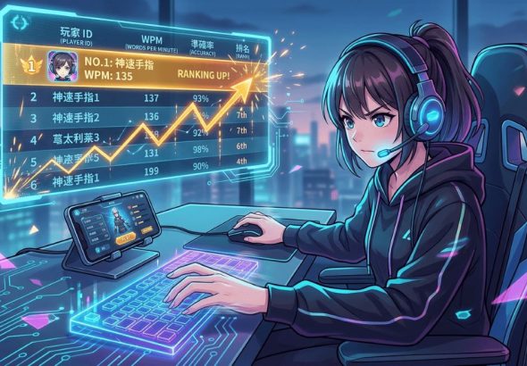 手遊玩家挑戰打字排行榜的速度訓練攻略